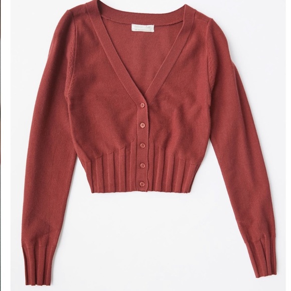 NWT Urban Outfitters Fitted Cropped Cardigan Large sweater long sleeve top cute - Picture 5 of 12